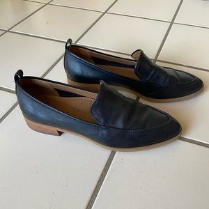 Black Leather Loafers (Sz. 8)